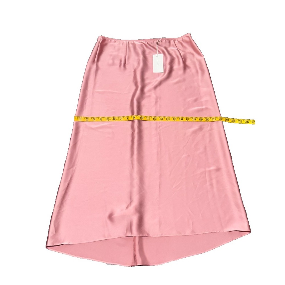 Vince Slip Skirt blush pink 10 Large Rose Midi Mid Rise quiet luxury New - Picture 6 of 10